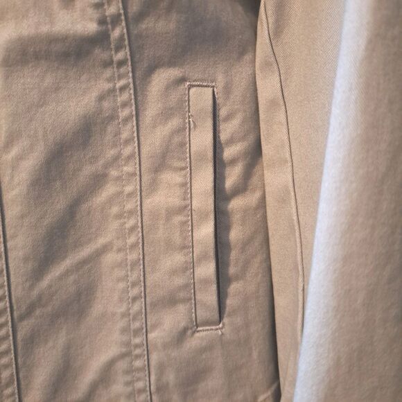 Chico's Jacket Size 0 Small Bling Embroidery Mocha / Tan Granola Girl Academia - Picture 9 of 15